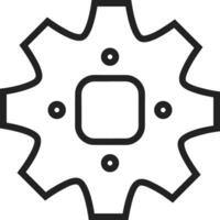 Gear setting symbol icon vector image. Illustration of the industrial wheel mechine mechanism design image