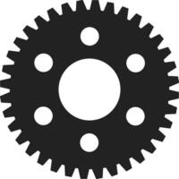 Gear setting symbol icon vector image. Illustration of the industrial wheel mechine mechanism design image