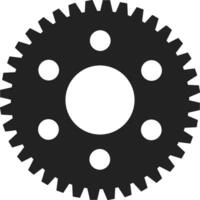 Gear setting symbol icon vector image. Illustration of the industrial wheel mechine mechanism design image