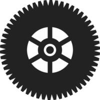 Gear setting symbol icon vector image. Illustration of the industrial wheel mechine mechanism design image