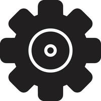 Gear setting symbol icon vector image. Illustration of the industrial wheel mechine mechanism design image