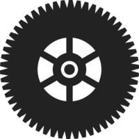Gear setting symbol icon vector image. Illustration of the industrial wheel mechine mechanism design image