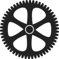 Gear setting symbol icon vector image. Illustration of the industrial wheel mechine mechanism design image