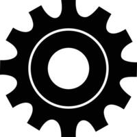 Gear setting symbol icon vector image. Illustration of the industrial wheel mechine mechanism design image