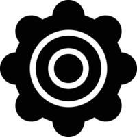 Gear setting symbol icon vector image. Illustration of the industrial wheel mechine mechanism design image