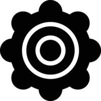 Gear setting symbol icon vector image. Illustration of the industrial wheel mechine mechanism design image