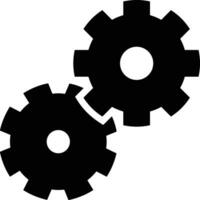 Gear setting symbol icon vector image. Illustration of the industrial wheel mechine mechanism design image