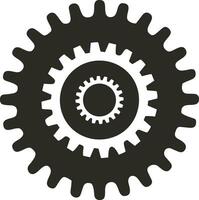 Gear setting symbol icon vector image. Illustration of the industrial wheel mechine mechanism design image