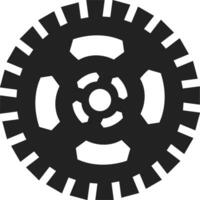 Gear setting symbol icon vector image. Illustration of the industrial wheel mechine mechanism design image