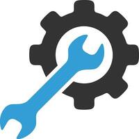 Gear setting symbol icon vector image. Illustration of the industrial wheel mechine mechanism design image