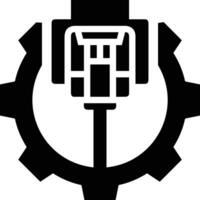 Gear setting symbol icon vector image. Illustration of the industrial wheel mechine mechanism design image