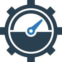 Gear setting symbol icon vector image. Illustration of the industrial wheel mechine mechanism design image