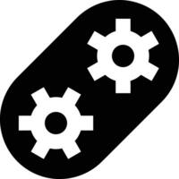 Gear setting symbol icon vector image. Illustration of the industrial wheel mechine mechanism design image