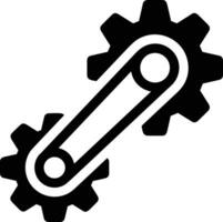 Gear setting symbol icon vector image. Illustration of the industrial wheel mechine mechanism design image