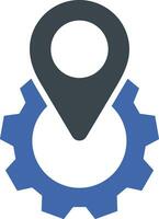 Gear setting symbol icon vector image. Illustration of the industrial wheel mechine mechanism design image