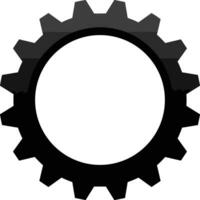 Gear setting symbol icon vector image. Illustration of the industrial wheel mechine mechanism design image
