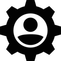 Gear setting symbol icon vector image. Illustration of the industrial wheel mechine mechanism design image