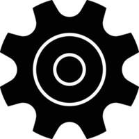 Gear setting symbol icon vector image. Illustration of the industrial wheel mechine mechanism design image