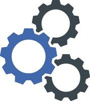 Gear setting symbol icon vector image. Illustration of the industrial wheel mechine mechanism design image