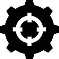 Gear setting symbol icon vector image. Illustration of the industrial wheel mechine mechanism design image