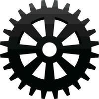 Gear setting symbol icon vector image. Illustration of the industrial wheel mechine mechanism design image
