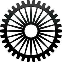 Gear setting symbol icon vector image. Illustration of the industrial wheel mechine mechanism design image