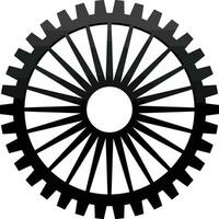 Gear setting symbol icon vector image. Illustration of the industrial wheel mechine mechanism design image