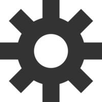 Gear setting symbol icon vector image. Illustration of the industrial wheel mechine mechanism design image