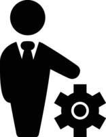 Gear setting symbol icon vector image. Illustration of the industrial wheel mechine mechanism design image