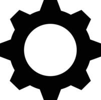 Gear setting symbol icon vector image. Illustration of the industrial wheel mechine mechanism design image