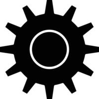 Gear setting symbol icon vector image. Illustration of the industrial wheel mechine mechanism design image