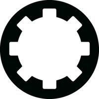 Gear setting symbol icon vector image. Illustration of the industrial wheel mechine mechanism design image