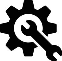 Gear setting symbol icon vector image. Illustration of the industrial wheel mechine mechanism design image