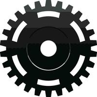 Gear setting symbol icon vector image. Illustration of the industrial wheel mechine mechanism design image