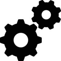 Gear setting symbol icon vector image. Illustration of the industrial wheel mechine mechanism design image