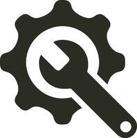 Gear setting symbol icon vector image. Illustration of the industrial wheel mechine mechanism design image