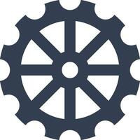Gear setting symbol icon vector image. Illustration of the industrial wheel mechine mechanism design image