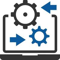 Gear setting symbol icon vector image. Illustration of the industrial wheel mechine mechanism design image
