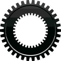 Gear setting symbol icon vector image. Illustration of the industrial wheel mechine mechanism design image