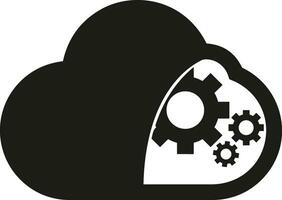 Gear setting symbol icon vector image. Illustration of the industrial wheel mechine mechanism design image