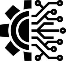 Gear setting symbol icon vector image. Illustration of the industrial wheel mechine mechanism design image