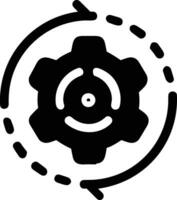 Gear setting symbol icon vector image. Illustration of the industrial wheel mechine mechanism design image