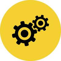 Gear setting symbol icon vector image. Illustration of the industrial wheel mechine mechanism design image