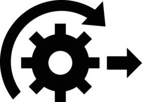 Gear setting symbol icon vector image. Illustration of the industrial wheel mechine mechanism design image