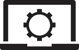Gear setting symbol icon vector image. Illustration of the industrial wheel mechine mechanism design image