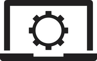 Gear setting symbol icon vector image. Illustration of the industrial wheel mechine mechanism design image