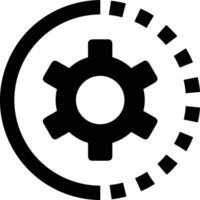 Gear setting symbol icon vector image. Illustration of the industrial wheel mechine mechanism design image