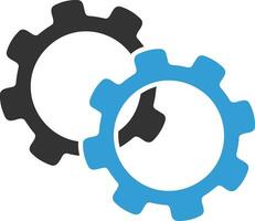 Gear setting symbol icon vector image. Illustration of the industrial wheel mechine mechanism design image