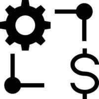 Gear setting symbol icon vector image. Illustration of the industrial wheel mechine mechanism design image