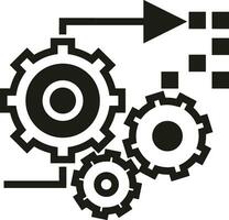 Gear setting symbol icon vector image. Illustration of the industrial wheel mechine mechanism design image